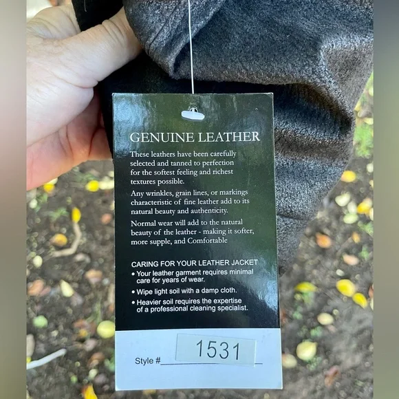 Men’s NRA Leather Bomber Jacket Coat NWT - Picture 8 of 8